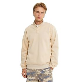 Koton 4WAM70044MK Bej Dik Yaka Erkek Sweatshirt