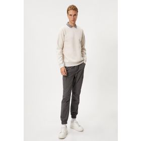 Koton 4WAM70046MK Ekru Erkek Sweatshirt