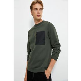 Koton 4WAM70053MK Haki Erkek Sweatshirt