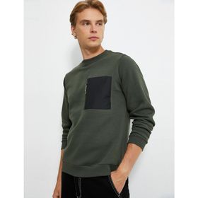 Koton 4WAM70053MK Haki Erkek Sweatshirt