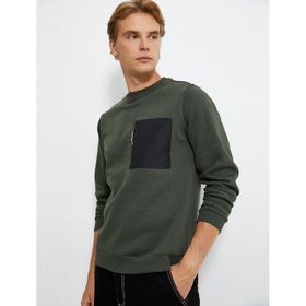 Koton 4WAM70053MK Haki Erkek Sweatshirt