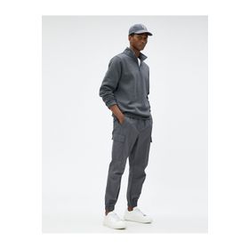 Koton 4WAM70122MK Antrasit Erkek Sweatshirt