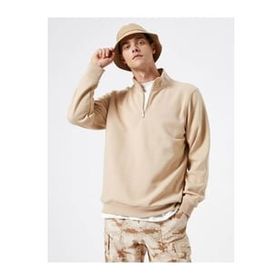 Koton 4WAM70126MK Bej Erkek Sweatshirt