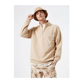 Koton 4WAM70126MK Bej Erkek Sweatshirt