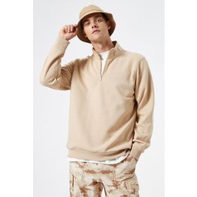 Koton 4WAM70126MK Bej Erkek Sweatshirt