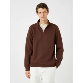Koton 4WAM70126MK Kahverengi Erkek Sweatshirt