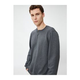 Koton 4WAM70127MK Antrasit Erkek Sweatshirt