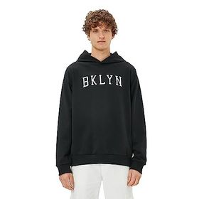 Koton 4WAM70129MK Siyah Slogan Baskılı Erkek Sweatshirt