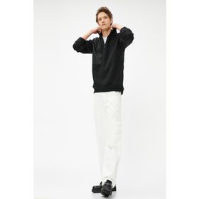 Koton 4WAM70149MK Siyah Erkek Sweatshirt