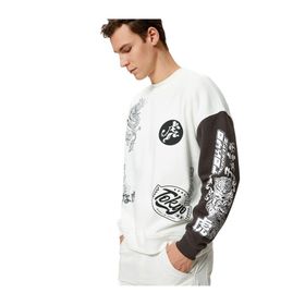 Koton 4WAM70347MK Ekru Erkek Sweatshirt
