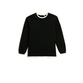 Koton 4WKB10028TK Siyah Basic Erkek Çocuk Sweatshirt