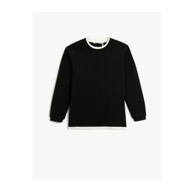 Koton 4WKB10028TK Siyah Basic Erkek Çocuk Sweatshirt