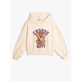 Koton 4WKG10045AK Bej Kız Çocuk Sweatshirt