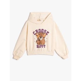 Koton 4WKG10045AK Bej Kız Çocuk Sweatshirt