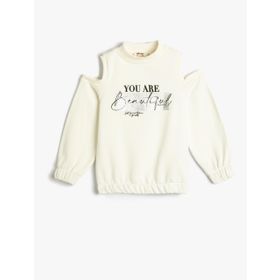 Koton 4WKG10060AK Ekru Kız Çocuk Sweatshirt