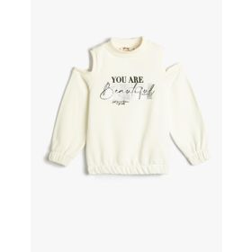 Koton 4WKG10060AK Ekru Kız Çocuk Sweatshirt