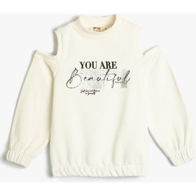 Koton 4WKG10060AK Ekru Kız Çocuk Sweatshirt