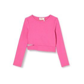 Koton 4WKG10086AK Pembe Bisiklet Yaka Pencere Detaylı Kız Çocuk Bluz