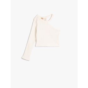 Koton 4WKG10097AK Beyaz Kız Çocuk T-shirt