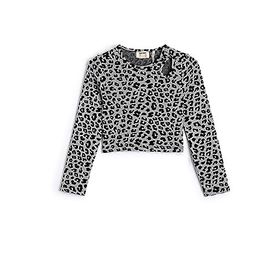 Koton 4WKG10125AK Gri Leopar Desenli Kız Çocuk Bluz