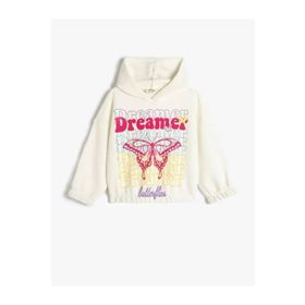 Koton 4WKG10128AK Ekru Kız Çocuk Sweatshirt