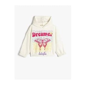 Koton 4WKG10128AK Ekru Kız Çocuk Sweatshirt
