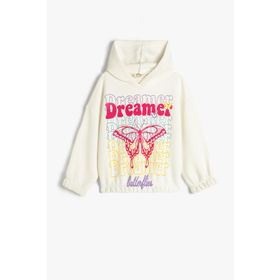 Koton 4WKG10128AK Ekru Kız Çocuk Sweatshirt