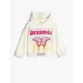 Koton 4WKG10128AK Ekru Kız Çocuk Sweatshirt