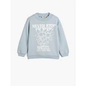 Koton 4WKG10215AK Mavi Kız Çocuk Sweatshirt