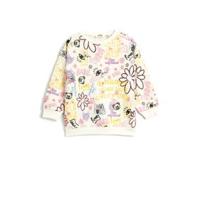 Koton 4WKG10238AK Ekru Kız Çocuk Sweatshirt