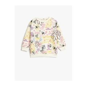 Koton 4WKG10238AK Ekru Kız Çocuk Sweatshirt
