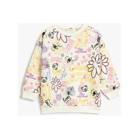 Koton 4WKG10238AK Ekru Kız Çocuk Sweatshirt