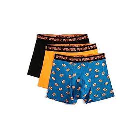 Koton 4WLM90036MK Saks Mavi Desenli 3'lü Erkek Boxer