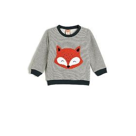 Koton 4WMB10028TK 03K Grı Cızgılı Erkek Bebek Jersey Sweatshırt