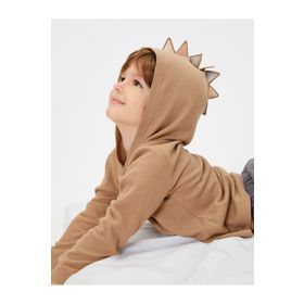 Koton 4WMB10181TK Mavi Basic Kapüşonlu Bebek Sweatshirt