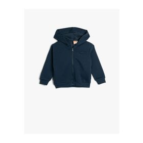 Koton 4WMB10219TK 715 Lacivert Erkek Bebek Pamuk Jersey Sweatshirt