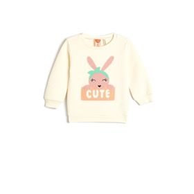 Koton 4WMG10004AK Ekru Kız Çocuk Sweatshirt