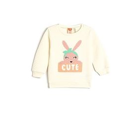 Koton 4WMG10004AK Ekru Kız Çocuk Sweatshirt
