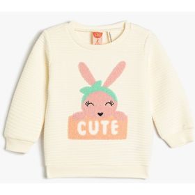 Koton 4WMG10004AK Ekru Kız Çocuk Sweatshirt