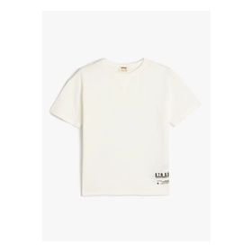 Koton 5SKB10023TK Ekru Baskılı Erkek Çocuk T-Shirt