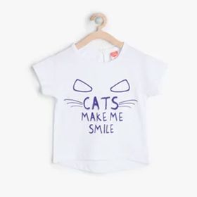 Koton 6YMG17979ZK Beyaz Kız Bebek T-Shirt