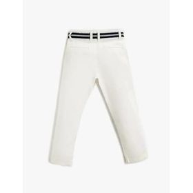 Koton 702 Erkek Çocuk Lacivert Kumaş Slim Fit Kemerli Cepli Pantolon