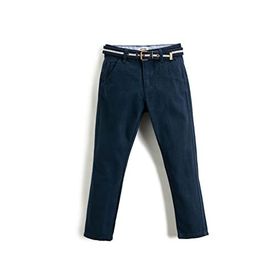 Koton 702 Erkek Çocuk Lacivert Kumaş Slim Fit Kemerli Cepli Pantolon