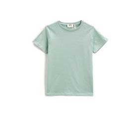 Koton 750 Erkek Çocuk Bisiklet Yaka Kısa Kollu Yeşil T-shirt