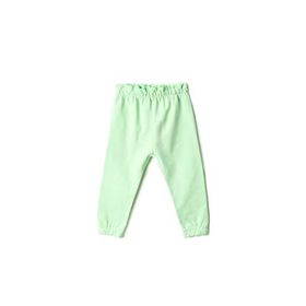 Koton 752 Kız Bebek Yeşil Basic Jogger Beli Büzgülü Lastikli Şardonlu Eşofman Altı
