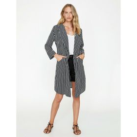 Koton 7YAK62234UW02M Çizgili Kadın Kimono