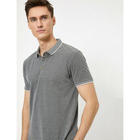 Koton 7YAM11053LK Gri Polo Yaka Erkek T-Shirt