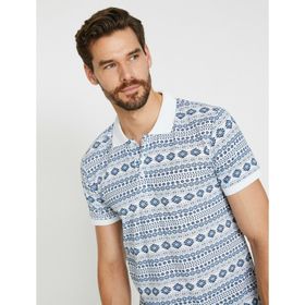 Koton 7YAM11928LK Lacivert Polo Yaka Erkek T-Shirt