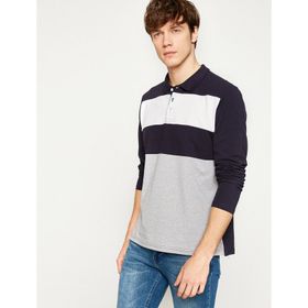 Koton 7YAM11928LK Lacivert Polo Yaka Erkek T-Shirt
