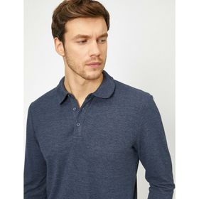 Koton 7YAM11928LK Lacivert Polo Yaka Erkek T-Shirt
